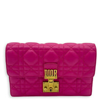 Dior DiorAddict Shoulder Bag Pink in Lambskin, Gold hardware_13
