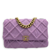Chanel C19 Maxi Purple Crossbody Bag in Fabric, Mixed hardware_1