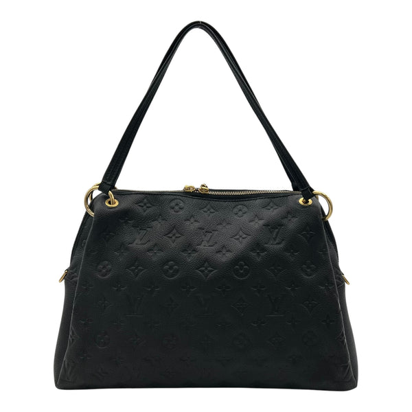 Ponthieu Black Top Handle Bag in Monogram Empreinte Leather, Gold hardware
