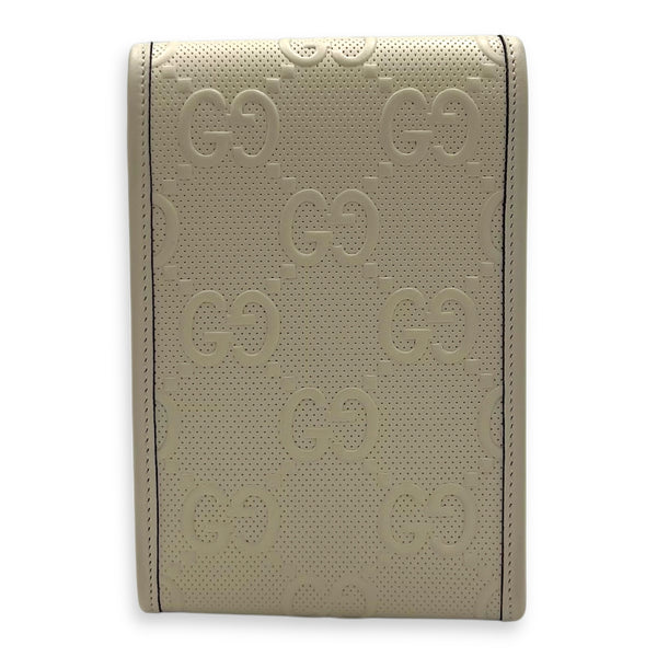Gucci GG Crossbody Bag White in Calfskin, Silver hardware_2