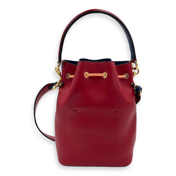 Fendi Mon Tresor Bucket Bag Red in Calfskin, Gold hardware_2
