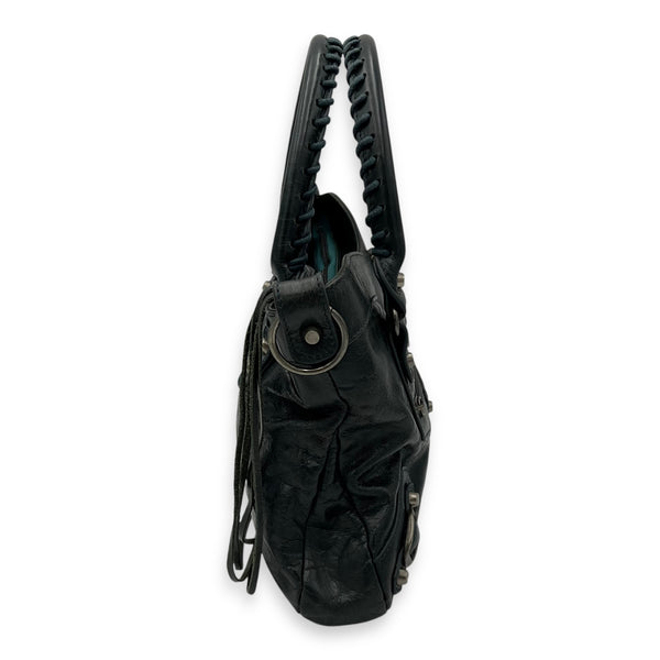 Balenciaga First Green Top Handle Bag in Calfskin, Silver hardware_4