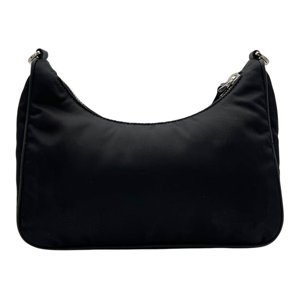 Prada Re-Nylon Crossbody Bag Black in Re-Nylon, Silver hardware_2
