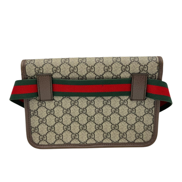 Gucci Ophidia Belt Bag Grey in Coated Canvas, Gold hardware_2