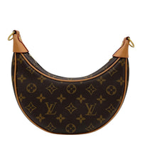Loop Shoulder Bag Brown in Monogram Coated Canvas, Gold hardware