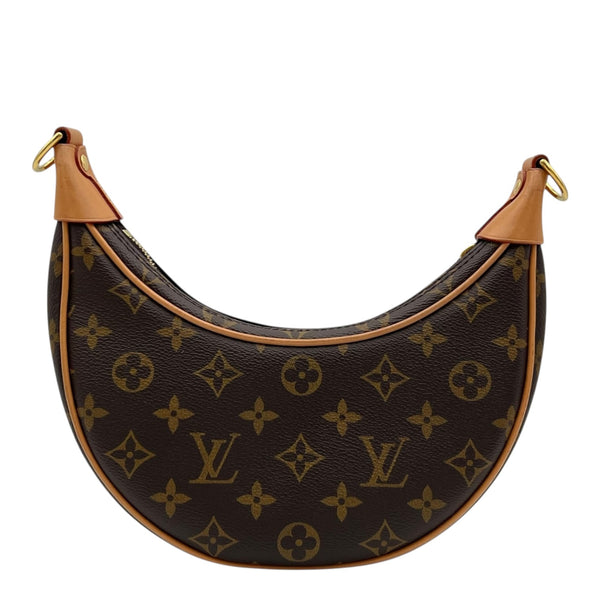 Loop Shoulder Bag Brown in Monogram Coated Canvas, Gold hardware