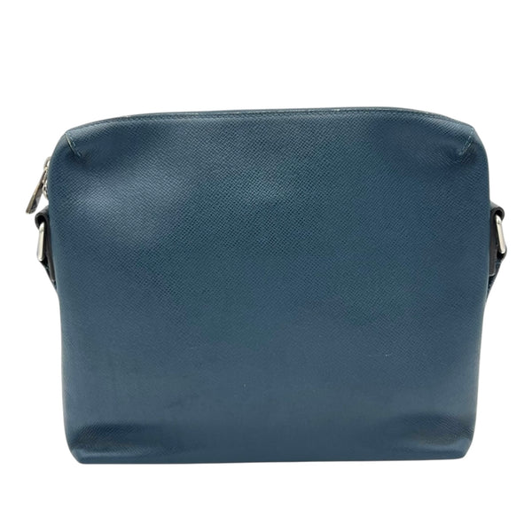 Louis Vuitton Grigori Messenger PM Blue in Taiga Leather, Silver hardware_2