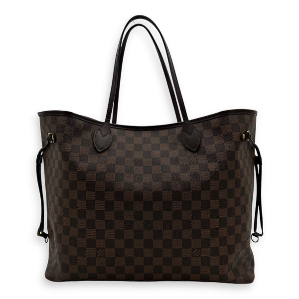 Louis Vuitton Neverfull Tote Bag GM Brown in Coated Canvas, Gold hardware_2
