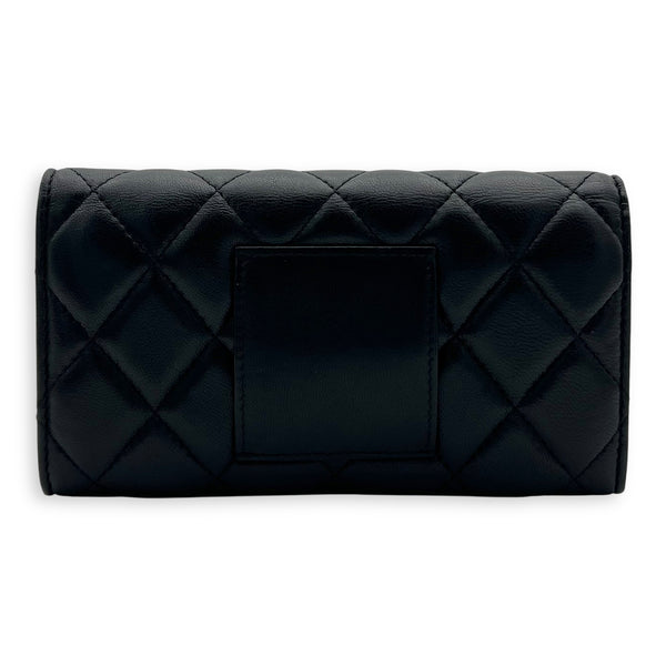 Chanel CC Wallet On Chain Black in Lambskin, Gold hardware_2