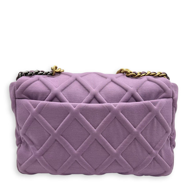 Chanel C19 Maxi Purple Crossbody Bag in Fabric, Mixed hardware_2