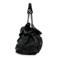 Christian Dior Cannage Shoulder Bag Black in Lambskin, Silver hardware_3