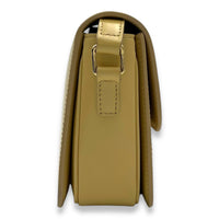 Celine Triomphe Crossbody Bag Teen Yellow in Calfskin, Gold hardware_3