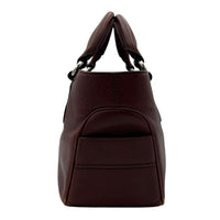 Celine Boogie Top Handle Bag Brown in Calfskin, Silver hardware_3