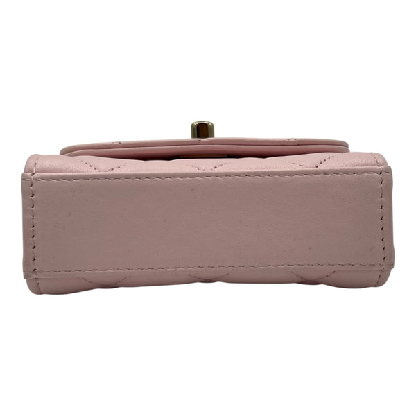 Chanel Trendy CC Wallet On Chain Pink in Lambskin, Gold hardware_5