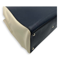 Fendi 2Jours Top Handle Bag Blue in Calfskin, Silver hardware_10