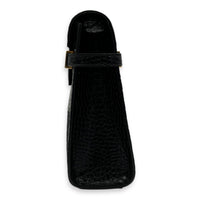 Saint Laurent Manhattan Shoulder Bag Black in Crocodile Embossed Calfskin, Gold hardware_3