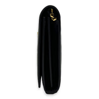 Saint Laurent Star Monogram Black Wallet On Chain in Calfskin, Gold hardware_3