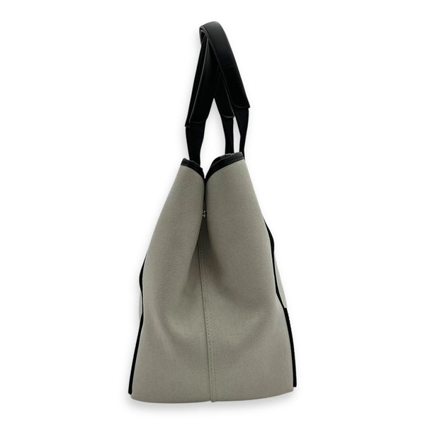 Balenciaga Cabas Tote Bag Medium White in Canvas, Silver hardware_3