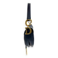 Dior Saddle Shoulder Bag Blue in Calfskin, Gold hardware_3