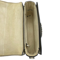 J'adior White Crossbody Bag in Calfskin, Silver hardware