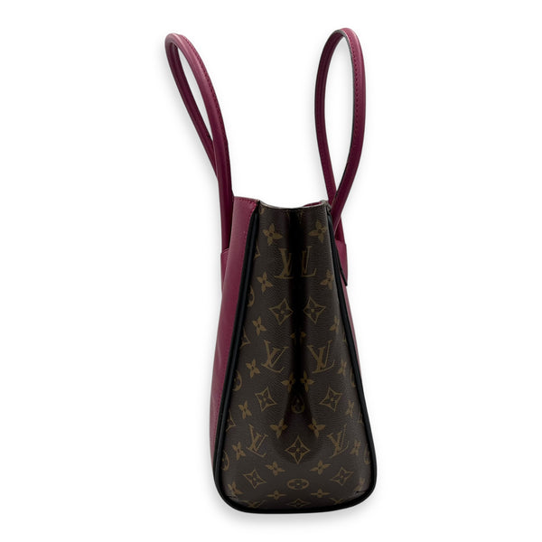 Louis Vuitton Kimono Top Handle Bag MM Brown in Monogram Coated Canvas, Gold hardware_4
