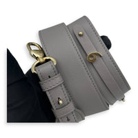 Christian Dior Lady Dior Small Grey Top Handle Bag in Lambskin, Gold hardware_11