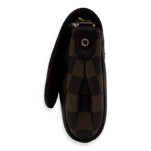Louis Vuitton Favourite Crossbody Bag MM Brown in Coated Canvas, Gold hardware_4