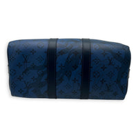 Louis Vuitton Limited Edition Acquagarden Keepall 35 Blue Top Handle Bag in Coated Canvas, Silver hardware_5