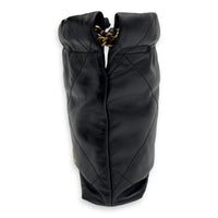 Chanel 22 Tote Shoulder Bag Mini Black in Lambskin, Gold hardware_5