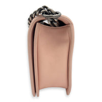 Chanel Boy Medium Pink Shoulder Bag in Calfskin, Ruthenium hardware_4