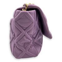 Chanel C19 Maxi Purple Crossbody Bag in Fabric, Mixed hardware_4