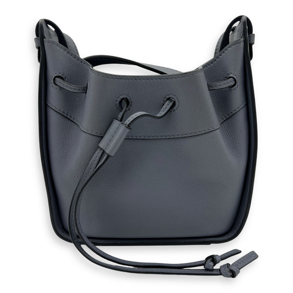Loewe Hammock Mini Blue Shoulder Bag in Calfskin, Silver hardware_9