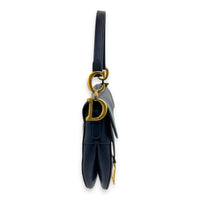 Dior Saddle Shoulder Bag Blue in Calfskin, Gold hardware_4