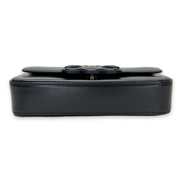 Triomphe Shoulder Bag  Black in Calfskin , Gold Hardware
