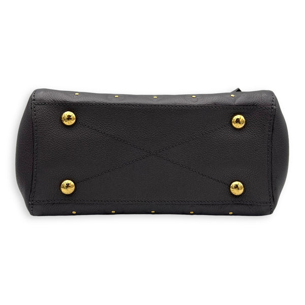 Louis Vuitton Montaigne Top Handle Bag BB Grey in Empreinte Leather, Gold hardware_5