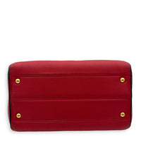 Louis Vuitton Double V Top Handle Bag Red in Calfskin, Gold hardware_5