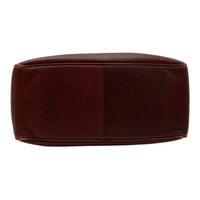 Celine Boogie Top Handle Bag Brown in Calfskin, Silver hardware_5