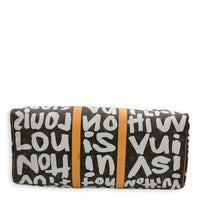 Louis Vuitton Stephen Sprouse Keepall 50 Brown Duffle Bag in Coated Canvas, Gold hardware_5