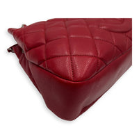 Chanel CC Shoulder Bag Red in Caviar Leather, Silver hardware_10