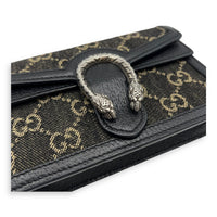 Gucci Dionysus Super Mini Black Crossbody Bag in Canvas, Silver hardware_6
