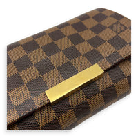 Louis Vuitton Favourite Crossbody Bag MM Brown in Coated Canvas, Gold hardware_6