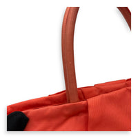 Prada Bow Salmon Top Handle Bag in Nylon, Gold hardware_7