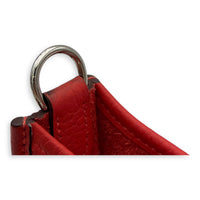 Hermès Evelyne Red in Clemence, Silver hardware_7