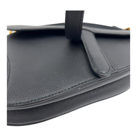 Christian Dior Saddle with Strap Mini Black Crossbody Bag in Calfskin, Brushed Gold hardware_7