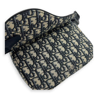 Christian Dior Oblique Belt Bag Blue in Jacquard, Silver hardware_7
