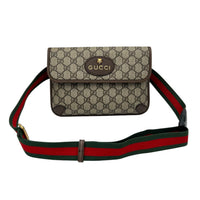 Gucci Ophidia Belt Bag Grey in Coated Canvas, Gold hardware_8