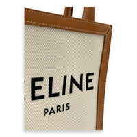 Celine Cabas Top Handle Bag Small Beige in Canvas, Gold hardware_8