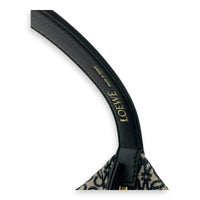 Loewe Cubi Top Handle Bag Blue in Jacquard, Gold hardware_8