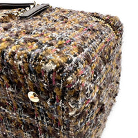 Chanel Vanity Case Wood Multi-colour Top Handle Bag in Tweed, Gold hardware_8