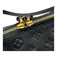 Ponthieu Black Top Handle Bag in Monogram Empreinte Leather, Gold hardware